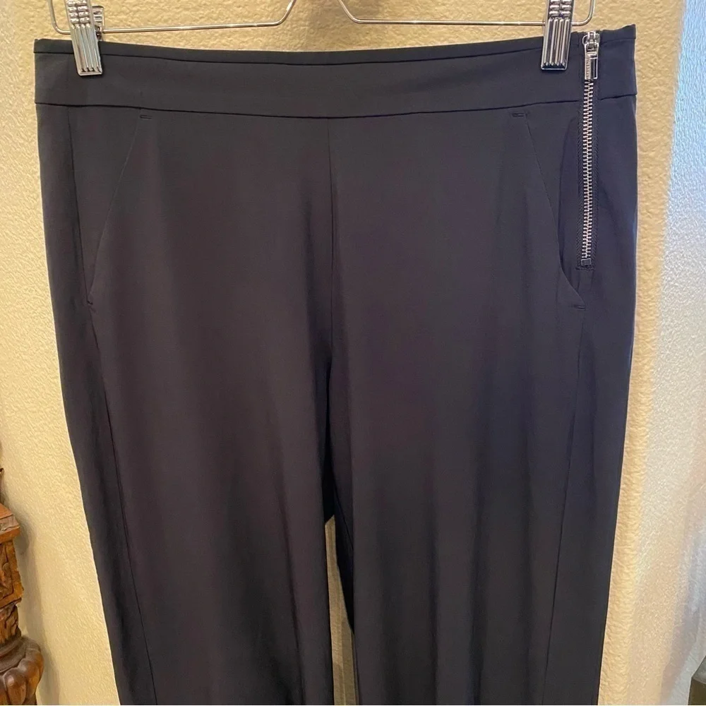 ATHLETA Women Black Wide Leg Snap Sides Pants Size 6